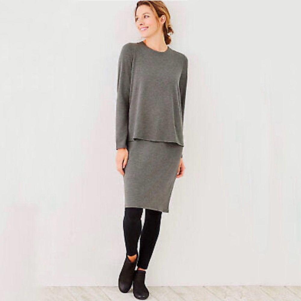 J. Jill Cozy Pure Jill Luxe Tencel Tiered Drees Size Small
